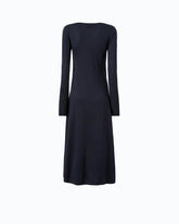 Midikleid aus Wolle mit Details aus Spitze - Dunkelblau | Pinko