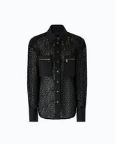 Camicia in pizzo con taschini - Nero | Pinko