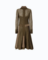 Midi-Blusenkleid aus Spitze mit Einsätzen - | Pinko