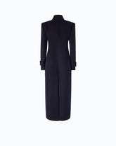 Cappotto lungo in panno di misto lana - Blu scuro | Pinko
