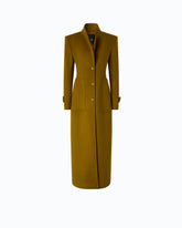 Long coat in wool-blend cloth - Green | Pinko