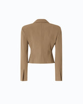 Slim-fit cropped blazer - Green | Pinko