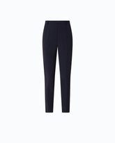 Skinny-fit trousers in two-way stretch fabric - Dark Blue | Pinko