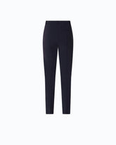 Skinny-fit trousers in two-way stretch fabric - Dark Blue | Pinko