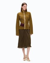 Ribbed cardigan with pockets - | Pinko