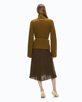 Ribbed cardigan with pockets - Green | Pinko