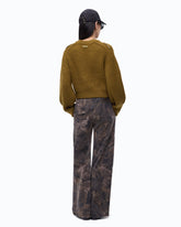 Pullover in Rippstrick mit Brusttasche - Grün | Pinko