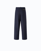 Weite Hose aus Jerseyflanell - Blau | Pinko