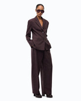 Slim-fit jacket in slub canvas - Red | Pinko