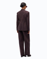 Slim-fit jacket in slub canvas - Red | Pinko
