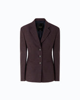Slim-fit jacket in slub canvas - Red | Pinko