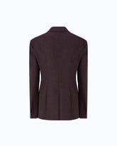Slim-fit jacket in slub canvas - Red | Pinko