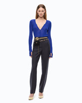 Ribbed cardigan with buttons - | Pinko