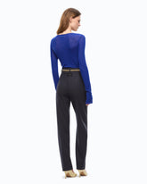 Ribbed cardigan with buttons - | Pinko