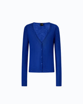 Ribbed cardigan with buttons - | Pinko