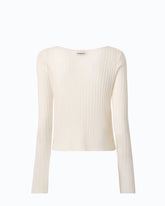 Cardigan a coste con bottoni - | Pinko