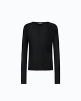 Gerippter Cardigan mit Knöpfen - Schwarz | Pinko