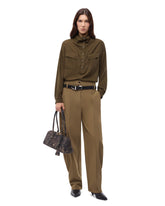 Blouse with pockets and buttons - Military Green | Pinko