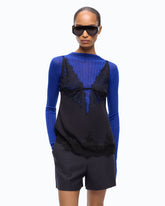 Top lingerie à dentelle - Bleu foncé | Pinko
