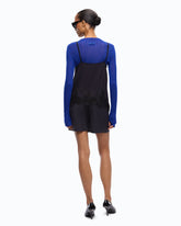 Top lingerie con pizzo - Blu scuro | Pinko
