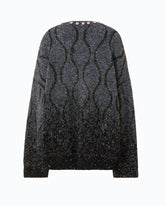 Pull à col bijou et micro-paillettes - Multicolore Gris-Noir | Pinko