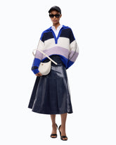 Striped alpaca-blend sweater - | Pinko