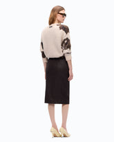Pull en laine et alpaga à motif floral - Multicolore Vert-Noir | Pinko