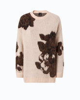 Pull en laine et alpaga à motif floral - Multicolore Vert-Noir | Pinko