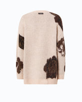 Pull en laine et alpaga à motif floral - Multicolore Vert-Noir | Pinko