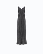 Long slip dress in satin - | Pinko
