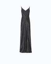Long slip dress in satin - | Pinko