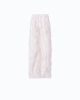 Wide-Leg-Hose mit Federn und Strasssteinen - Weiß | Pinko