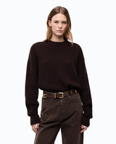 Pull en laine côtelée - Marron | Pinko