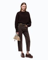 Pull en laine côtelée - Marron | Pinko