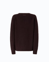 Pull en laine côtelée - Marron | Pinko
