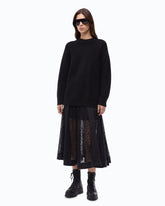 Maglia in lana a coste - Nero | Pinko
