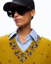 Pull bijou en laine et cachemire - | Pinko