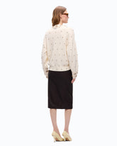 Pullover aus Wolle und Kaschmir mit Schmuckapplikationen - | Pinko
