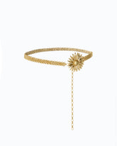 Kettengürtel mit Blume, 1,5 cm breit - | Pinko