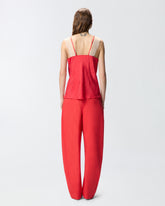 Spotted lingerie top with lace - Red | Pinko