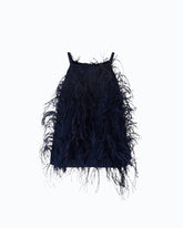 Top fluido con piume - Blu | Pinko
