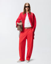 Barrel-fit trousers in stretch cotton - | Pinko
