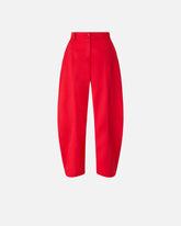Barrel-fit trousers in stretch cotton - | Pinko