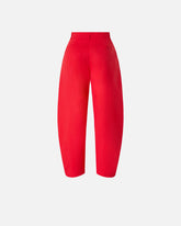Barrel-fit trousers in stretch cotton - | Pinko