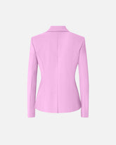 Linen-blend jacket with rear slit - | Pinko