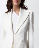 Elegant diagonal fabric blazer - | Pinko