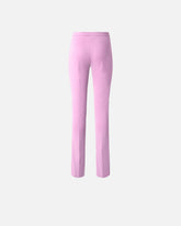 Linen-blend trousers with adjustable hem slit detail - | Pinko