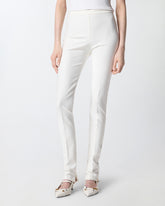 Elegant diagonal fabric trousers - | Pinko