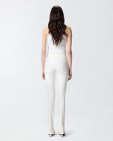 Elegant diagonal fabric trousers - | Pinko