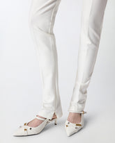 Elegant diagonal fabric trousers - | Pinko